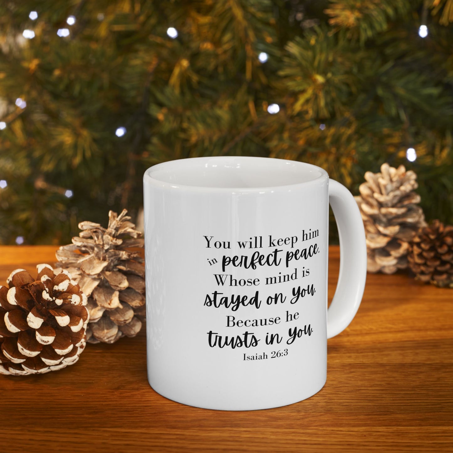 Perfect Peace Verse Mug – 11oz White Ceramic