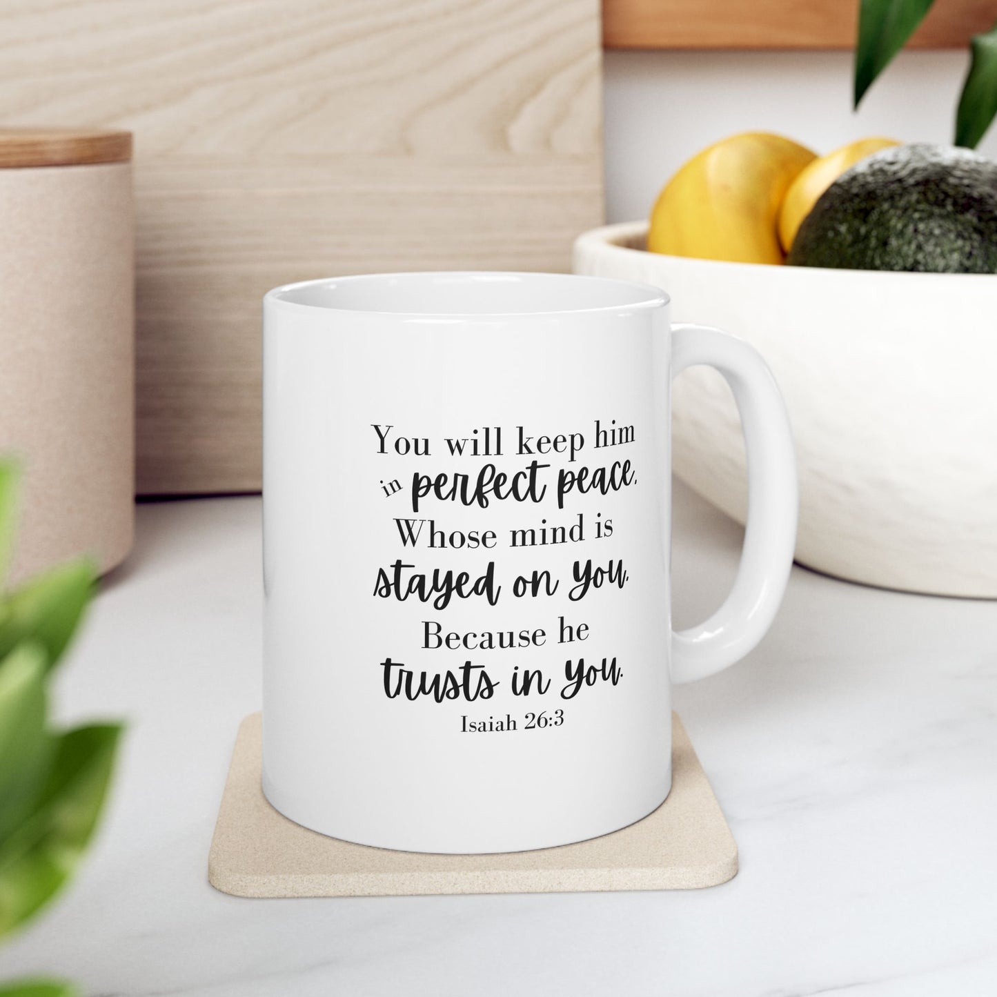 Perfect Peace Verse Mug – 11oz White Ceramic