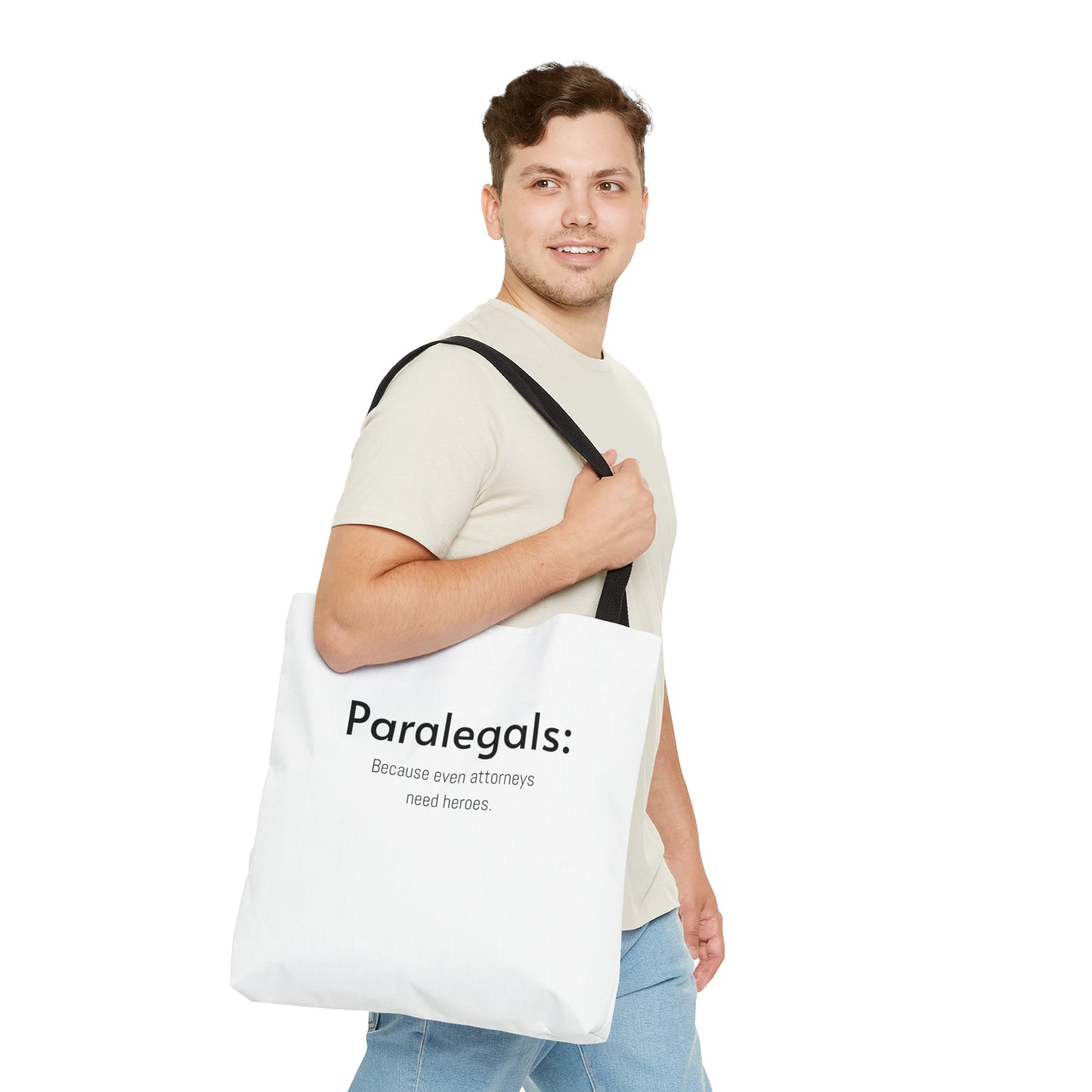 Paralegal Gift Tote Bag -  Because Even Attorneys Need Heroes - Unique Paralegal Appreciation Gift for Law Professionals