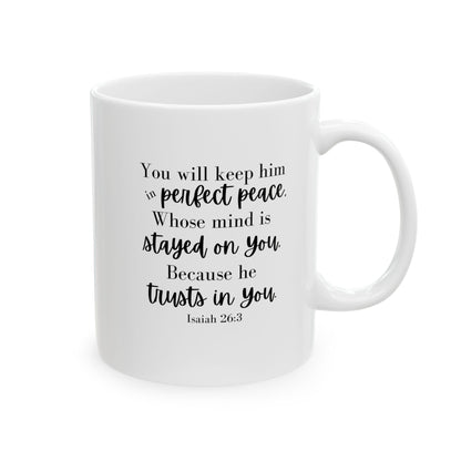 Perfect Peace Verse Mug – 11oz White Ceramic