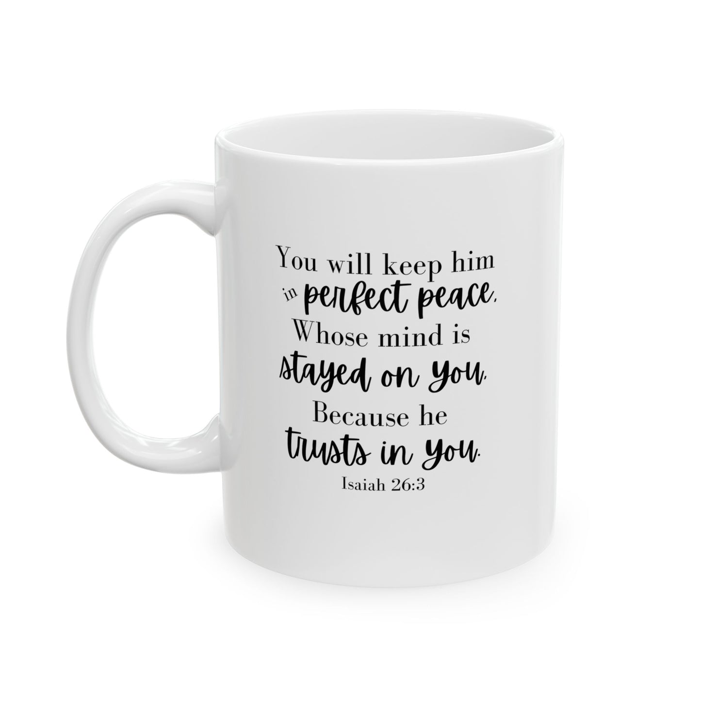 Perfect Peace Verse Mug – 11oz White Ceramic