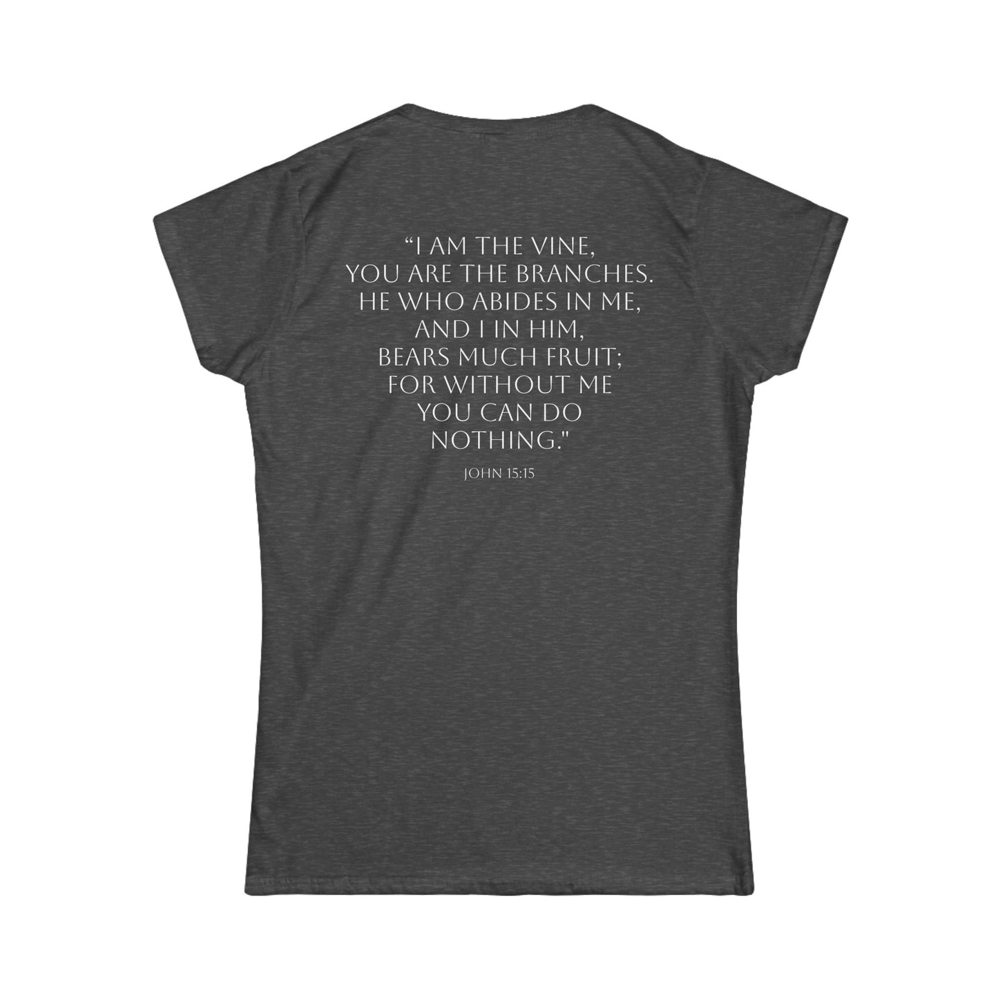 Women’s "Abide in Jesus" Softstyle Tee – Feminine Fit & Everyday Comfort