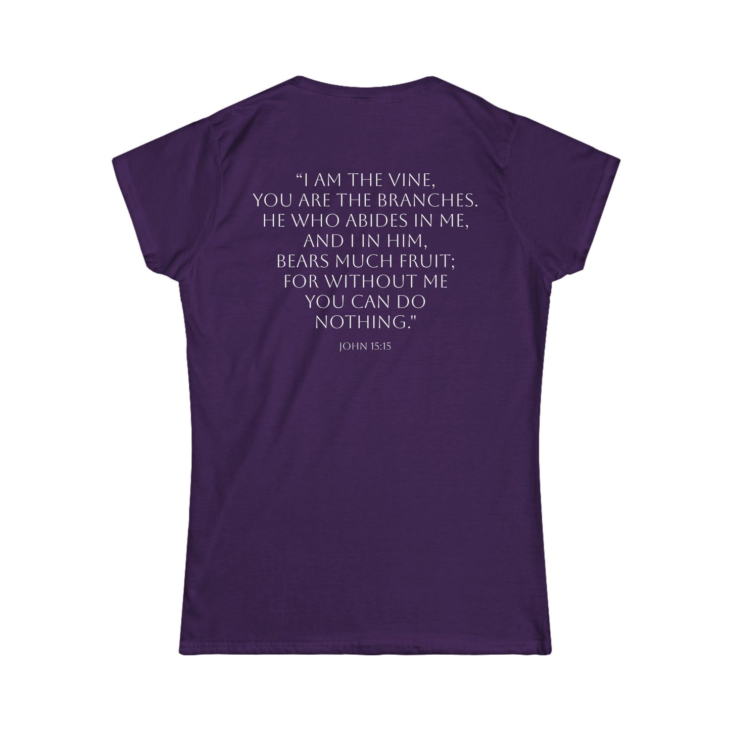 Women’s "Abide in Jesus" Softstyle Tee – Feminine Fit & Everyday Comfort