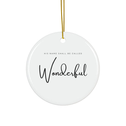 Ornament - His Name Shall Be Called: Wonderful